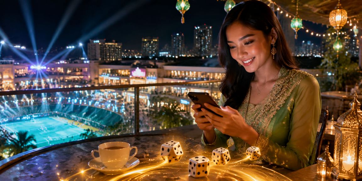Permainan dadu dalam talian semasa Hari Raya di Johor Bahru Malaysia