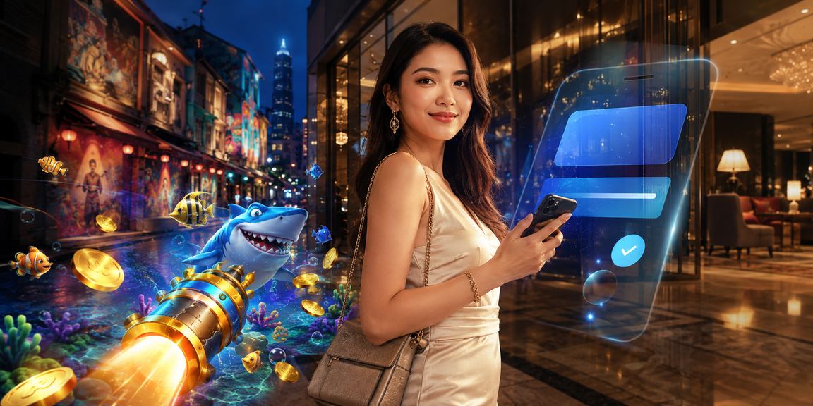 Permainan memancing elektronik di Pulau Pinang